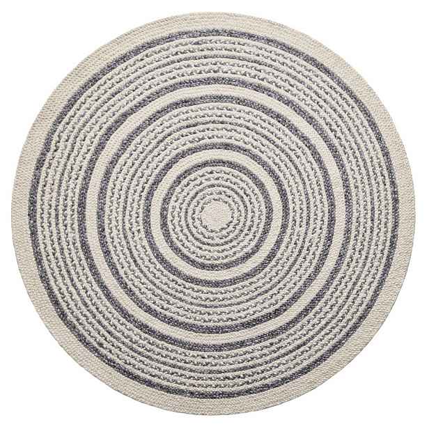 Ručně vázaný kusový koberec Soma SM04 Silver Black kruh, 180x180 (průměr) kruh, béžová, chodba / předsíň, Diamond Carpets India