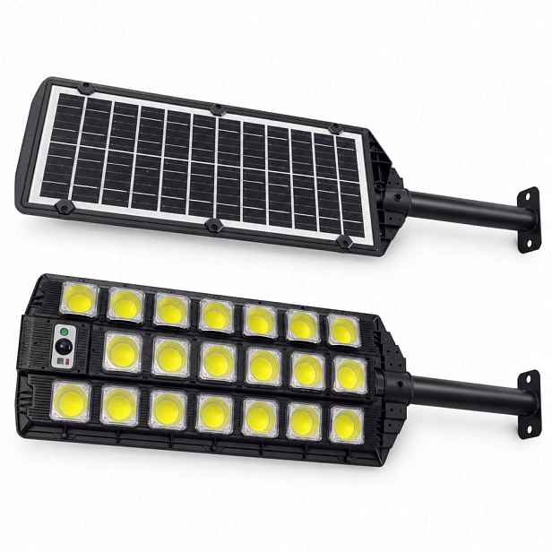 Solární Lampa Pouliční Lampa 20 Led Cob IP65 S Dálkovým Ovládáním A Akumulátor 4500 Mah