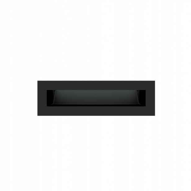 Ventilační Mřížka Krbová Luft 60X200 MM Slim Černá 6X20 CM Kovová