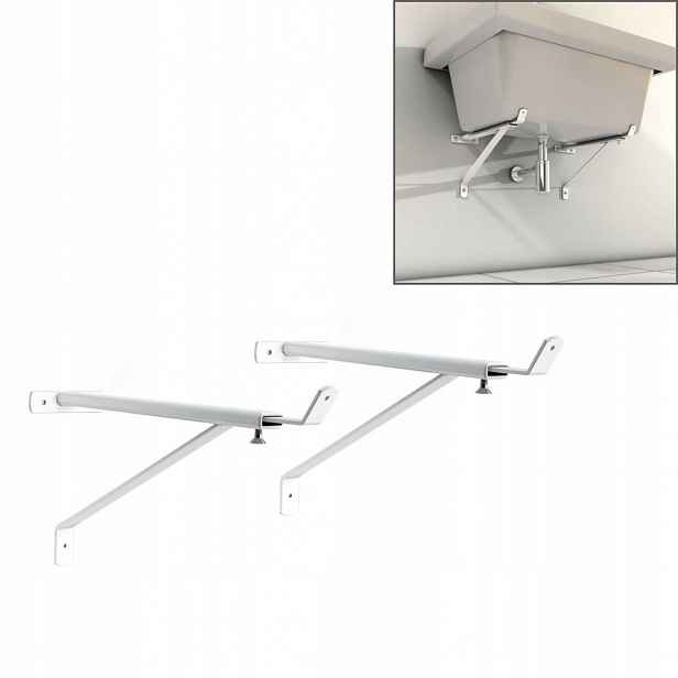 Držák pod umyvadlo Bílý Nastavitelný 260-420 mm Mensola Pilozzo 2 kusy