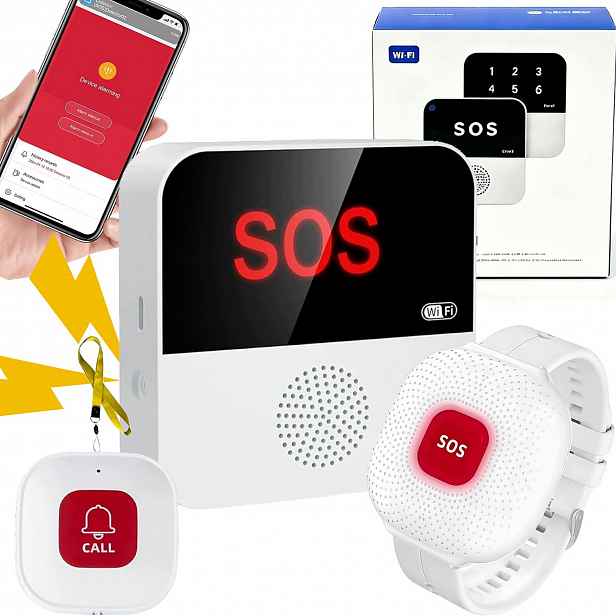 Sos WiFi alarmový náramek s tlačítkem pro starší osoby a pacienty