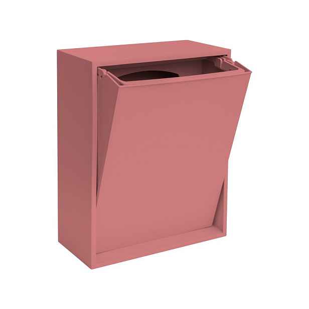 Starorůžový odpadkový koš na tříděný odpad/nástěnný z recyklovaného plastu Recycling Box – ReCollector