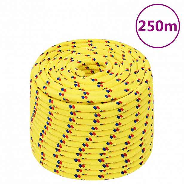 vidaXL Lodní lano žluté 14 mm 250 m polypropylen