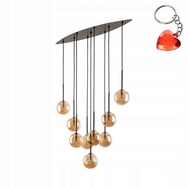Závěsná lampa Estera Hnědá 9xG9 Nastavitelná Výška 148 cm Tk Lighting