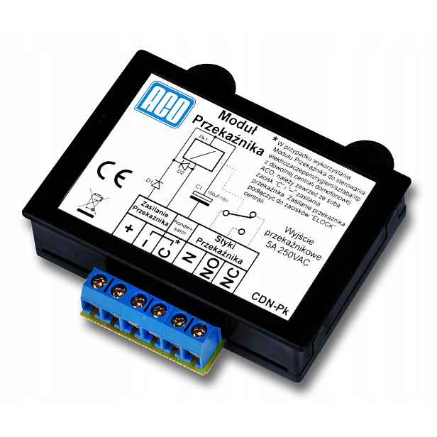 Aco Cdn-pk Reléový Modul 12V Univerzální S Výstupem No/nc 5A Kabel