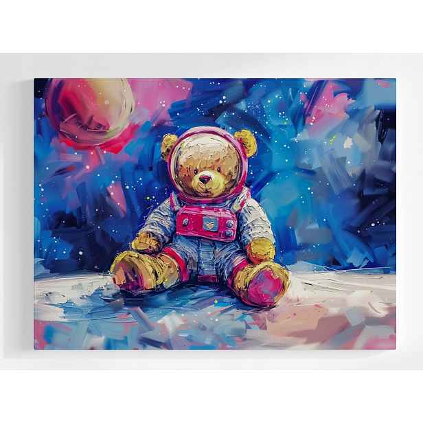 Plakát Medvídek Hračka Astronaut Kosmonaut Vesmír 100x75