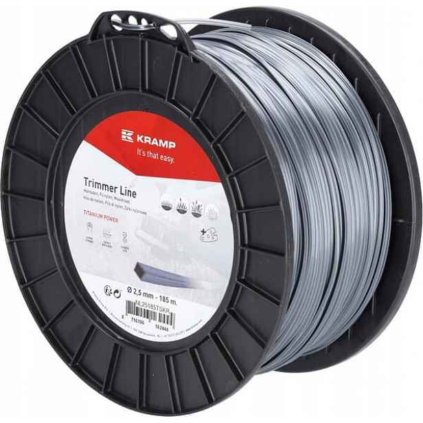 Žací struna Ø 2.5 mm 185 m čtvercová Titanium Power šedá NL25185TSKR