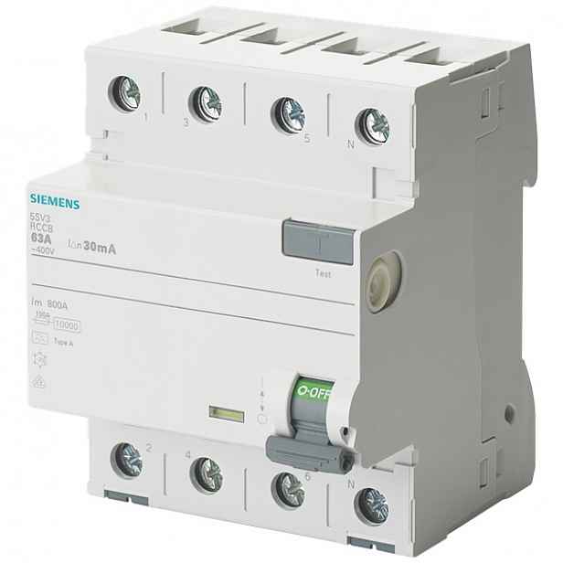 Proudový spínač, 4-pólový, typ A, In: 40 A, 30 mA, Un Ac: 400 V