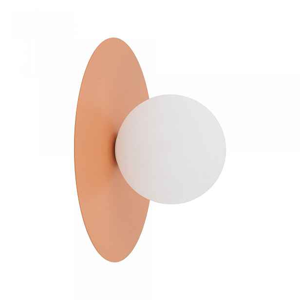 Skleněná Nástěnná Lampa S Kuličkou Pixi Salmon Závit G9 Salon 11427 Tk Lighting