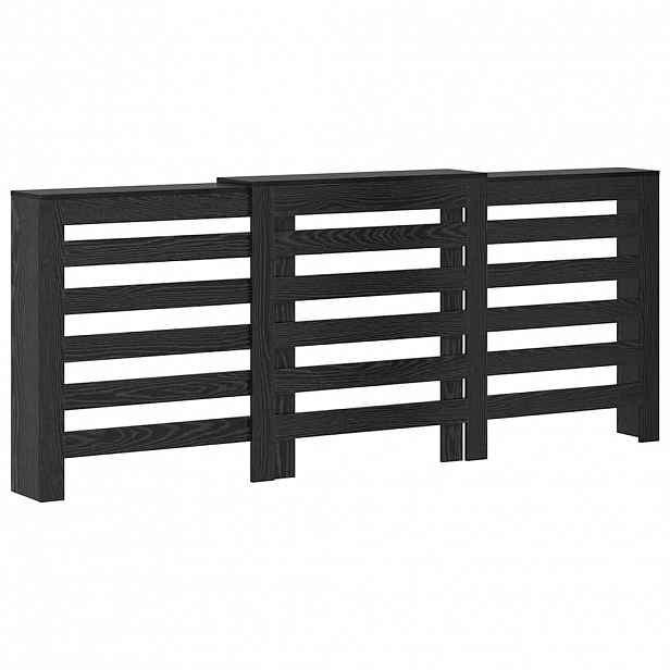 vidaXL Kryt radiátoru Černý dub 205 x 21,5 x 83,5 cm Kompozitní dřevo