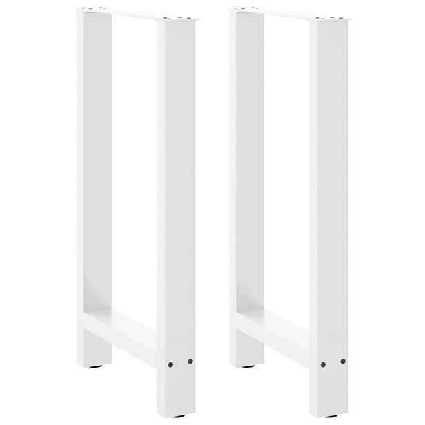vidaXL Nohy barového stolu bílé 2 ks 40 x (90-91) cm ocelové