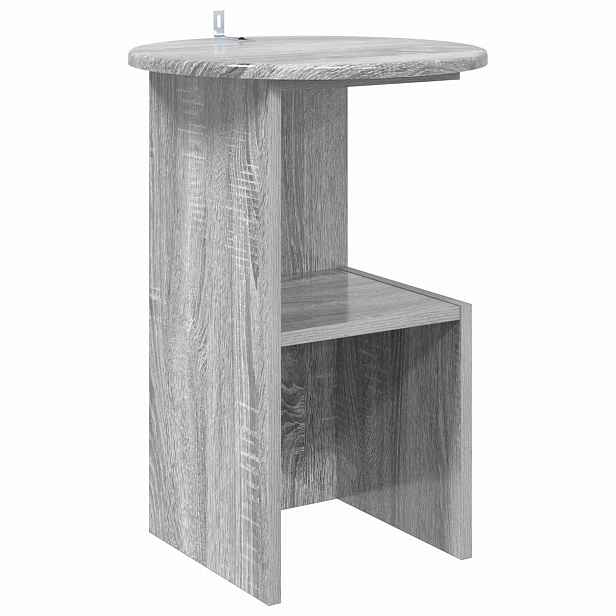 vidaXL Boční stůl Šedá sonoma Ø 39,5 x 55 cm Kompozitní dřevo