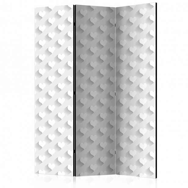 Paraván Grey Hearts Dekorhome 135x172 cm (3-dílný)