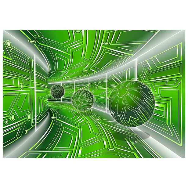 Fototapeta Tunel budoucnosti Rozměr Zelená abstrakce vinyl 208x146 lepidlo