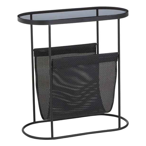 Odkládací stolek se skleněnou deskou 25x54 cm Trento – Premier Housewares