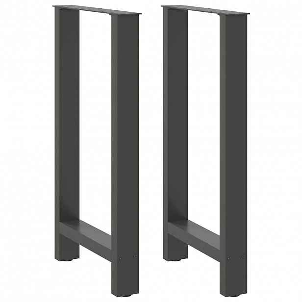 vidaXL Nohy barového stolu antracitové 2 ks 40 x (90-91) cm ocelové