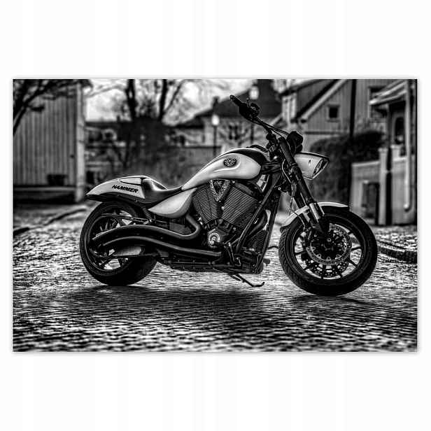 Plakáty 185x125 Černobílé foto motorka