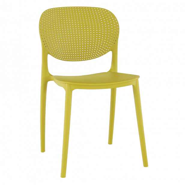 Plastová židle FEDRA stohovatelná Žlutá