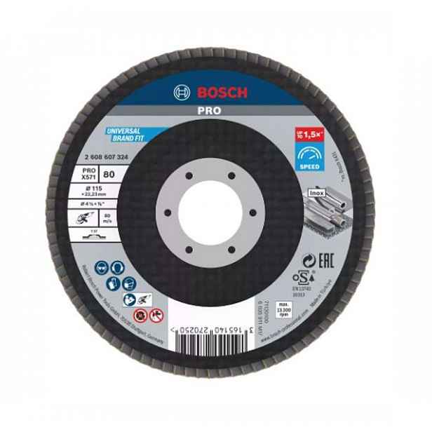 Bosch - Lamelový brusný kotouč na ocel, P80, průměr 115 mm 2608607324