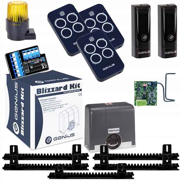 Genius BLIZZARD500+ Modul WiFi Lampa Listwa+ 3x Ovladač pohon posuvné brány