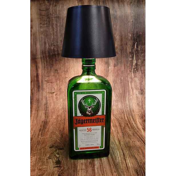 Jagermeister Led lampička se stínítkem 4 Dotykové Režimy noční černá Dárek