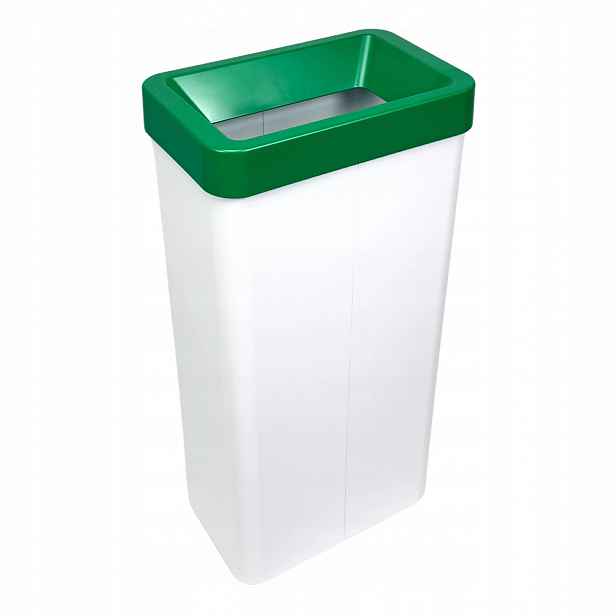 Odpadkový koš na tříděný odpad Caimi Brevetti Maxi W,85 L, zelený, sklo bar