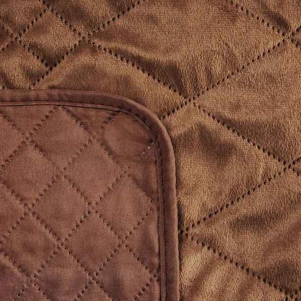 Přehoz na postel LUIZ/3 170x210 cm cihlově prošívaná glamour pléd kosočtverců