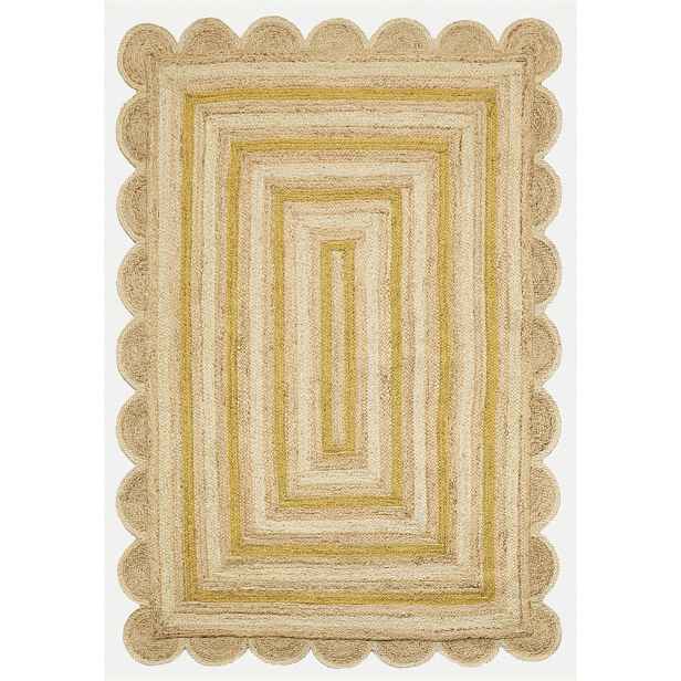 Ručně vázaný kusový koberec Soren J-41 Natural Yellow, 120x170, žlutá, chodba / předsíň, Diamond Carpets India