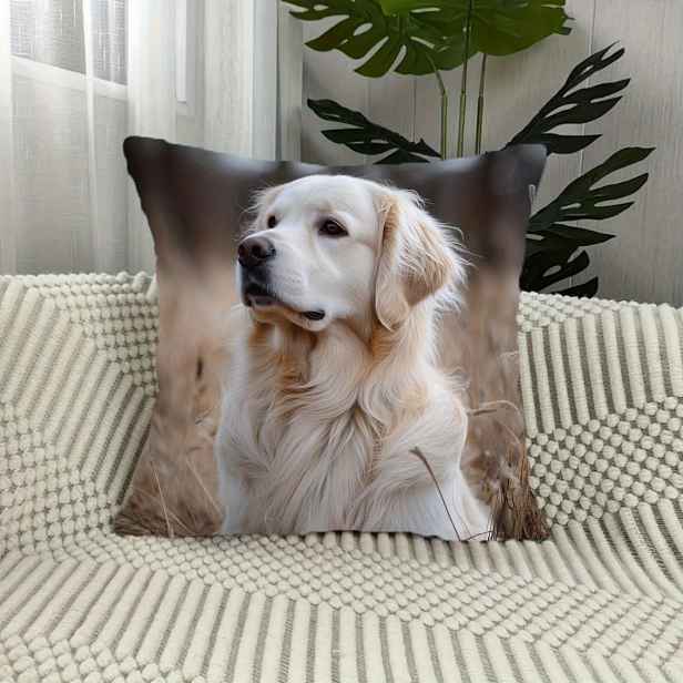 TEMU 1 ks Povlak na polštář s potiskem zlatého , rozměr 45,72 x 45,72 cm, moderní styl, lze prát v pračce, zapínání na zip, měkká a hladká