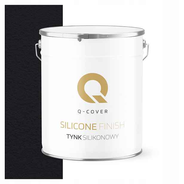 Silikonová Fasádní Omítka Černá Hluboká Ral 9005 7KG Granulace 2.0mm