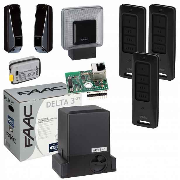 Faac DELTA3+ Smart WiFi Xwbl+ Lampa+ Pilot XT4 Fds 3ks pohon brány