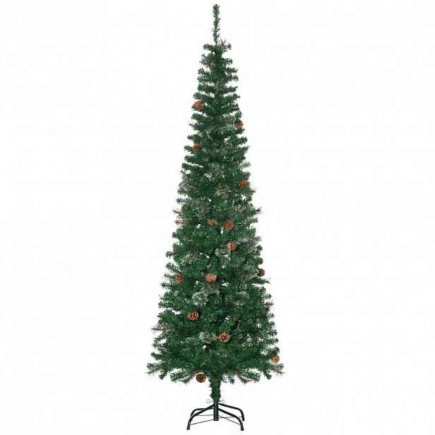 HOMCOM UMĚLÝ VÁNOČNÍ STROMEK, 195 cm vánoční stromek s 556 větvičkami