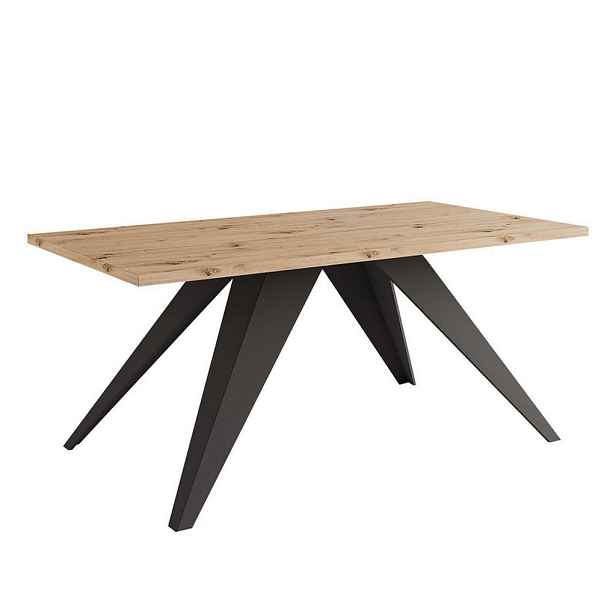 Idohome KONFERENČNÍ STOLEK AIRA 120/60/48 cm obdélníkový, černý / dub Artisan