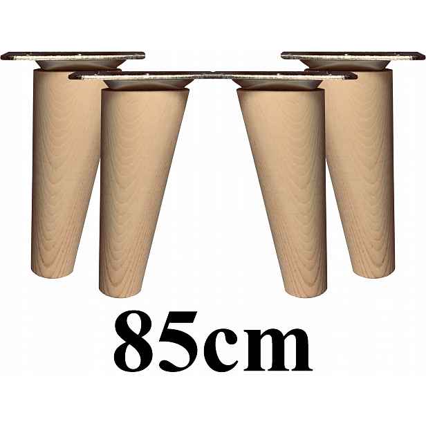 Nohy Nožky dřevěné šikmé 85 cm 4ks plechy
