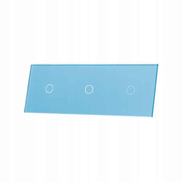 Skleněný Panel 1+1+1 (3 Plechovky) – Modrý Livolo