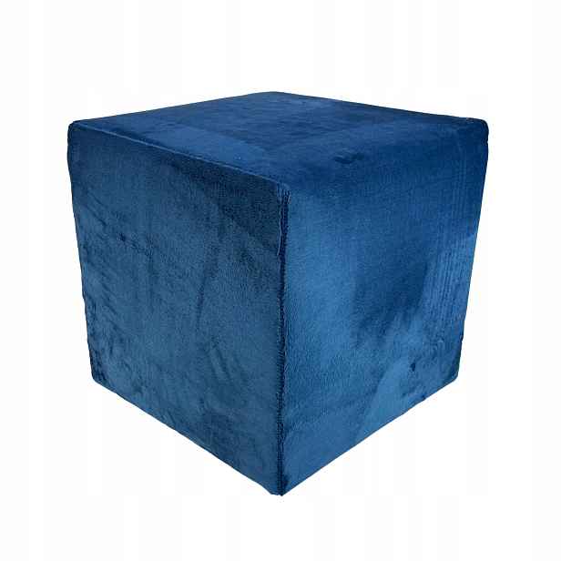 Taburet čtvercová velvet minky barva tmavě modrá