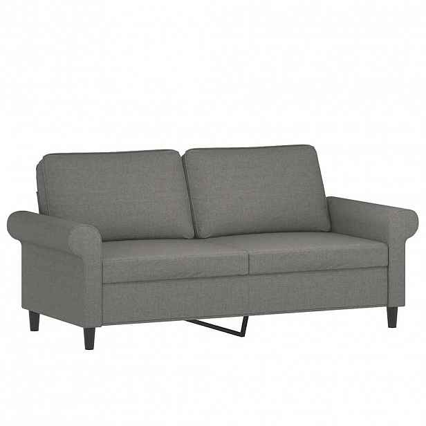 vidaXL 2místná pohovka tmavě šedá 140 cm textil
