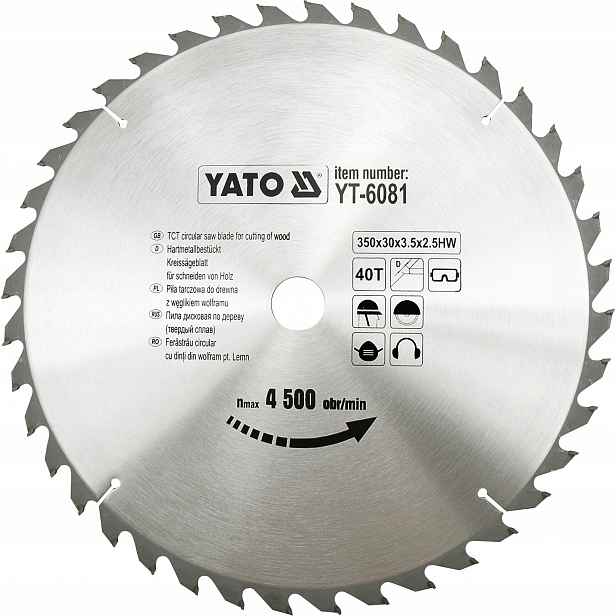 Yato Kotoučová Pila 350X40TX30 MM YT-6081