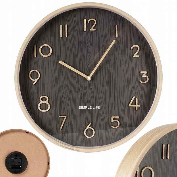 Závěsné nástěnné hodiny na zeď, módní, kulatý, Šedé, Béžové, 38 Cm