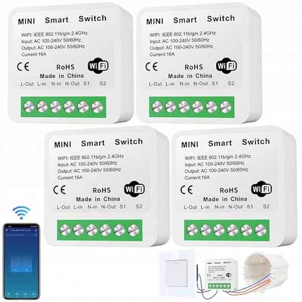 Relé Spínač Vypínač Světla Wifi Dokončovací Ovladač 16A