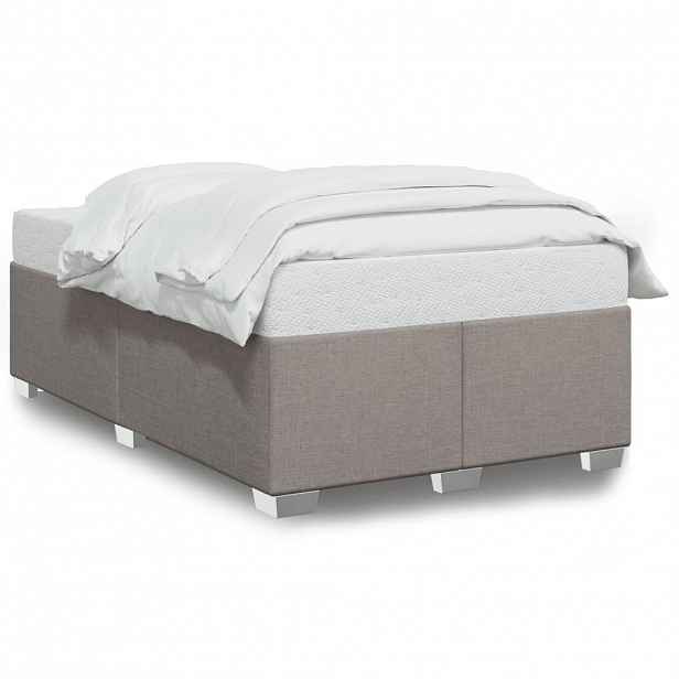 vidaXL Rám postele bez matrací taupe 120x190 cm textil