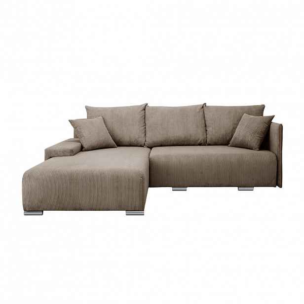 Fedve ECKSOFA TRAWANGA L s rozkládací funkcí, béžové