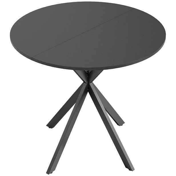 HOMCOM KUCHYŇSKÝ stůl kulatý černý 80/80/75 cm