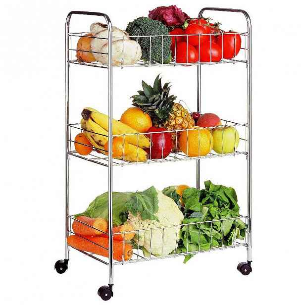 Odkládací vozík Premier Housewares Chrome Tier