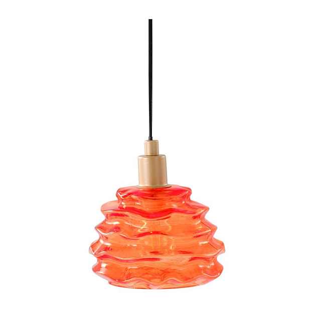 Oranžové skleněné závěsné svítidlo ø 15 cm Fall – Jotex