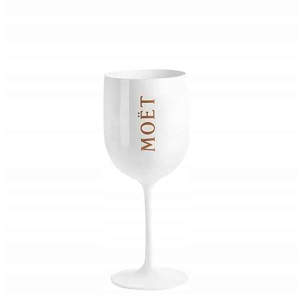Sklenička Moët & Chandon Ibiza 1 ks Bílá elegantní plastová sklenice