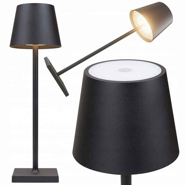 Verk 12314 Dotyková Led lampa, 1500mAh baterie, 3W černá