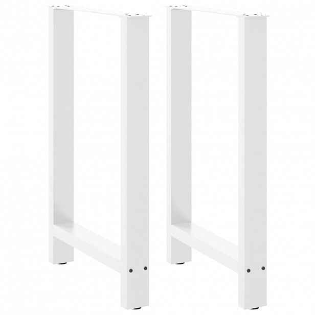 vidaXL Nohy barového stolu bílé 2 ks 60 x (90-91) cm ocelové