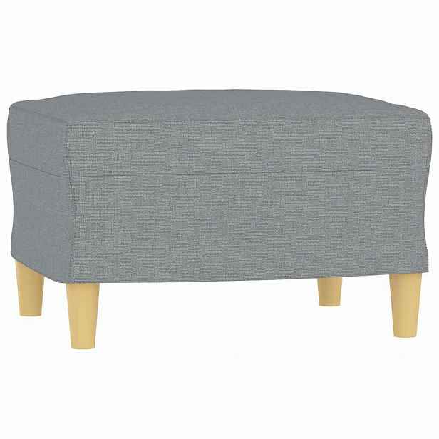 vidaXL Podnožka světle šedá 60 x 50 x 41 cm textil