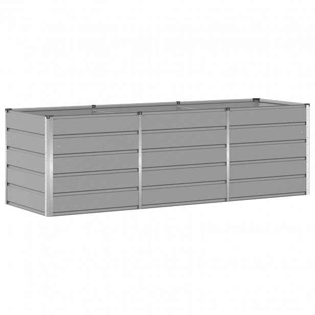 vidaXL Truhlík Světle šedá 240 x 80 x 75 cm Ocel